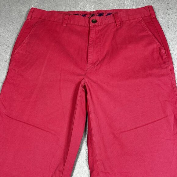 Brooks Brothers Pants Mens Sz 36 Pink Red Clark Fit Stretch Advantage Chino - Picture 2 of 12